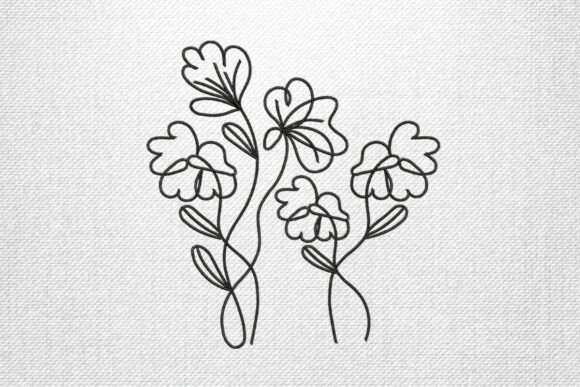 One Line Flowers: A Seasonal Embroidery Staple