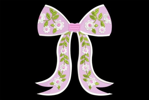 Pink Bow with Flowers: A Thoughtful Embroidery Choice for Personalized Gifts