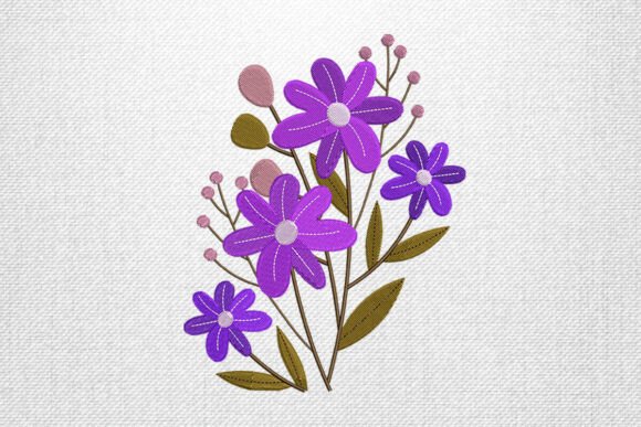 Purple Bouquet: A Strategic Embroidery Design Review